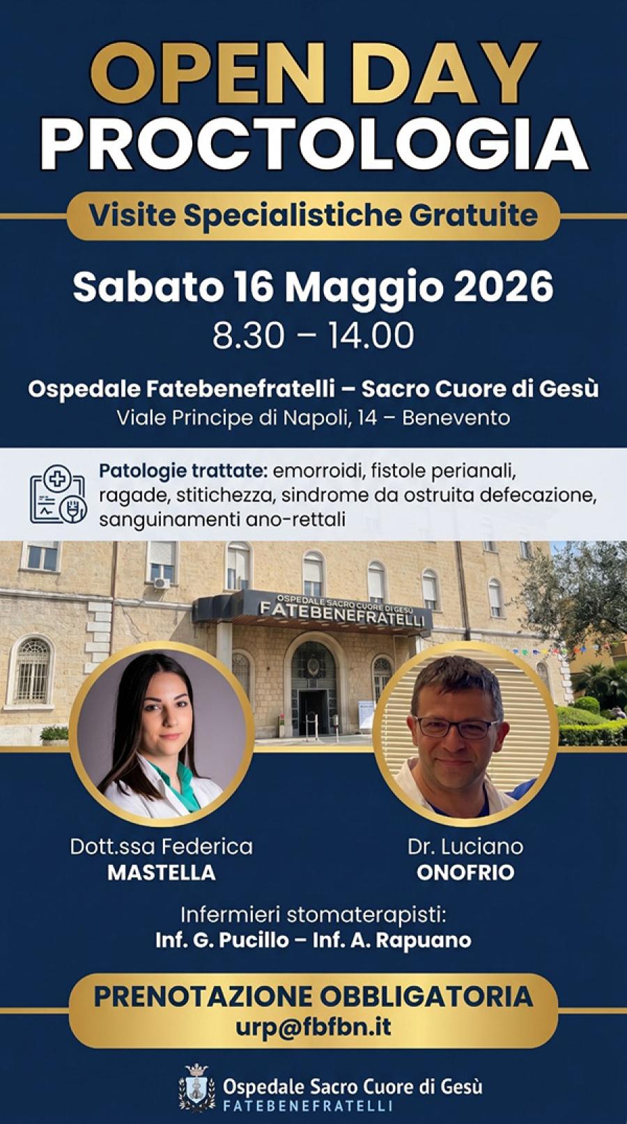 FATEBENEFRATELLI PROCTOLOGIA LOCANDINA