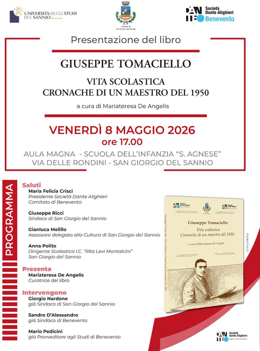GIUSEPPE TOMACIELLO VITA SCOLASTICA LOCANDINA OK